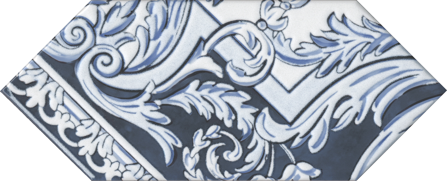 Декор Алмаш синий глянцевый 14x34 HGD/A515/35000