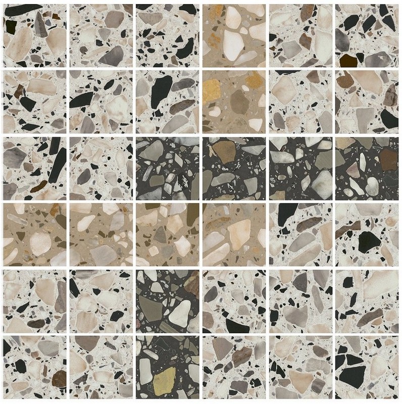 Керамический декор мозаичный (гранит) 30x30x0,9 Бричиола 2 лаппатированный  SG6532\MM