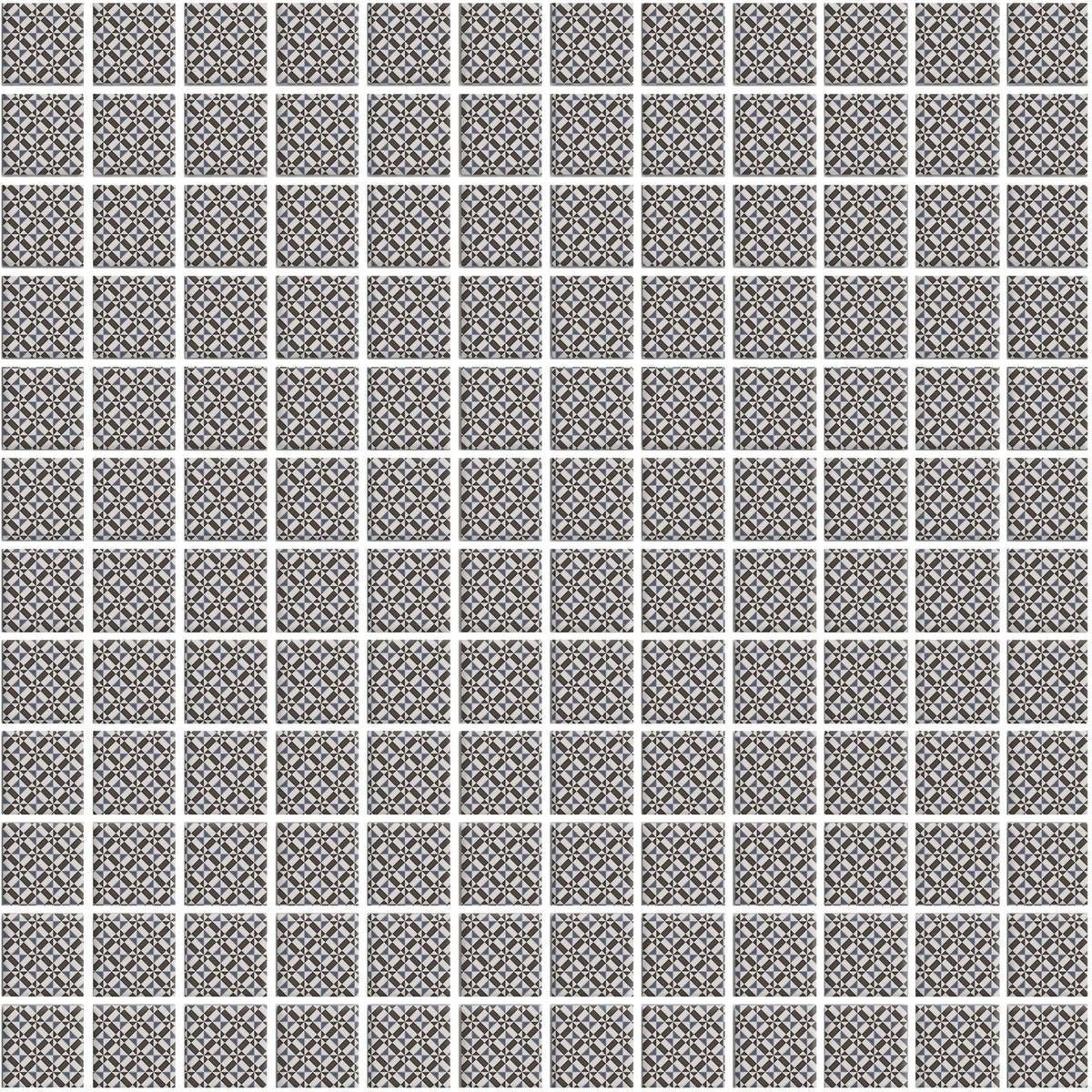 Мозаика 29,8x29,8 Кастелло орнамент серый 20108