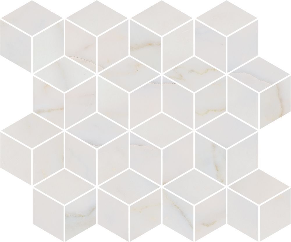 Декор Греппи белый мозаичный 45x37,5 T017/14003