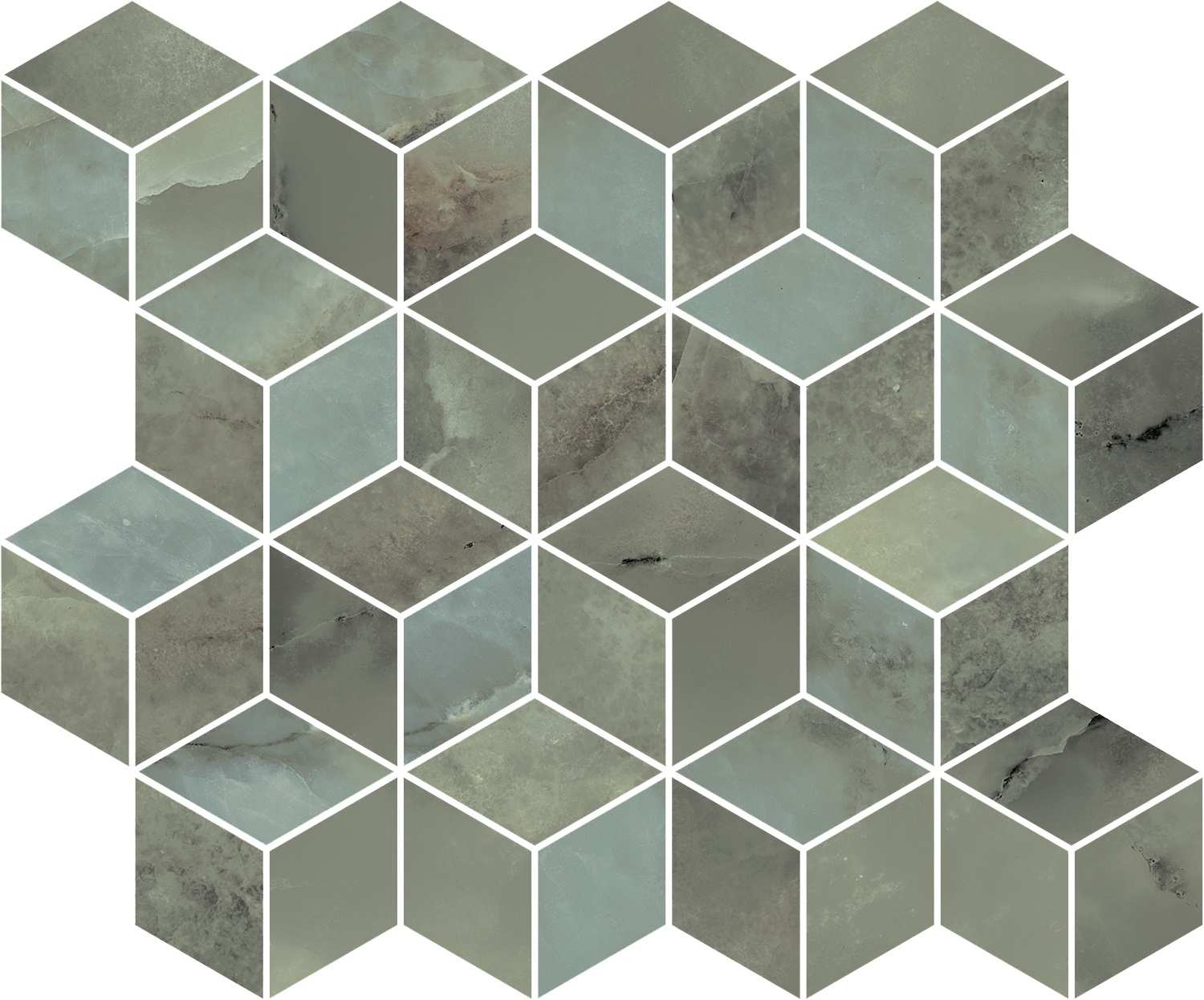 Декор Джардини зеленый мозаичный 45x37,5 T017/14025