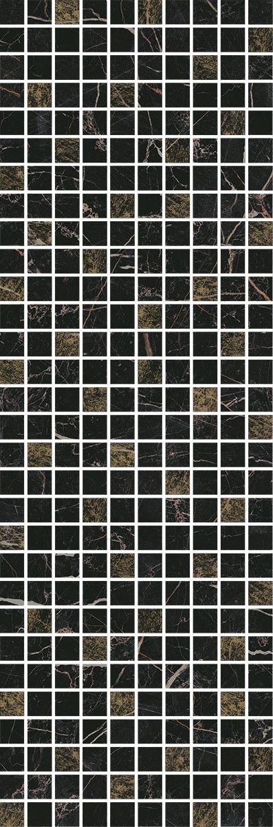 Керамический декор мозаичный 25x75 Астория черный MM12111