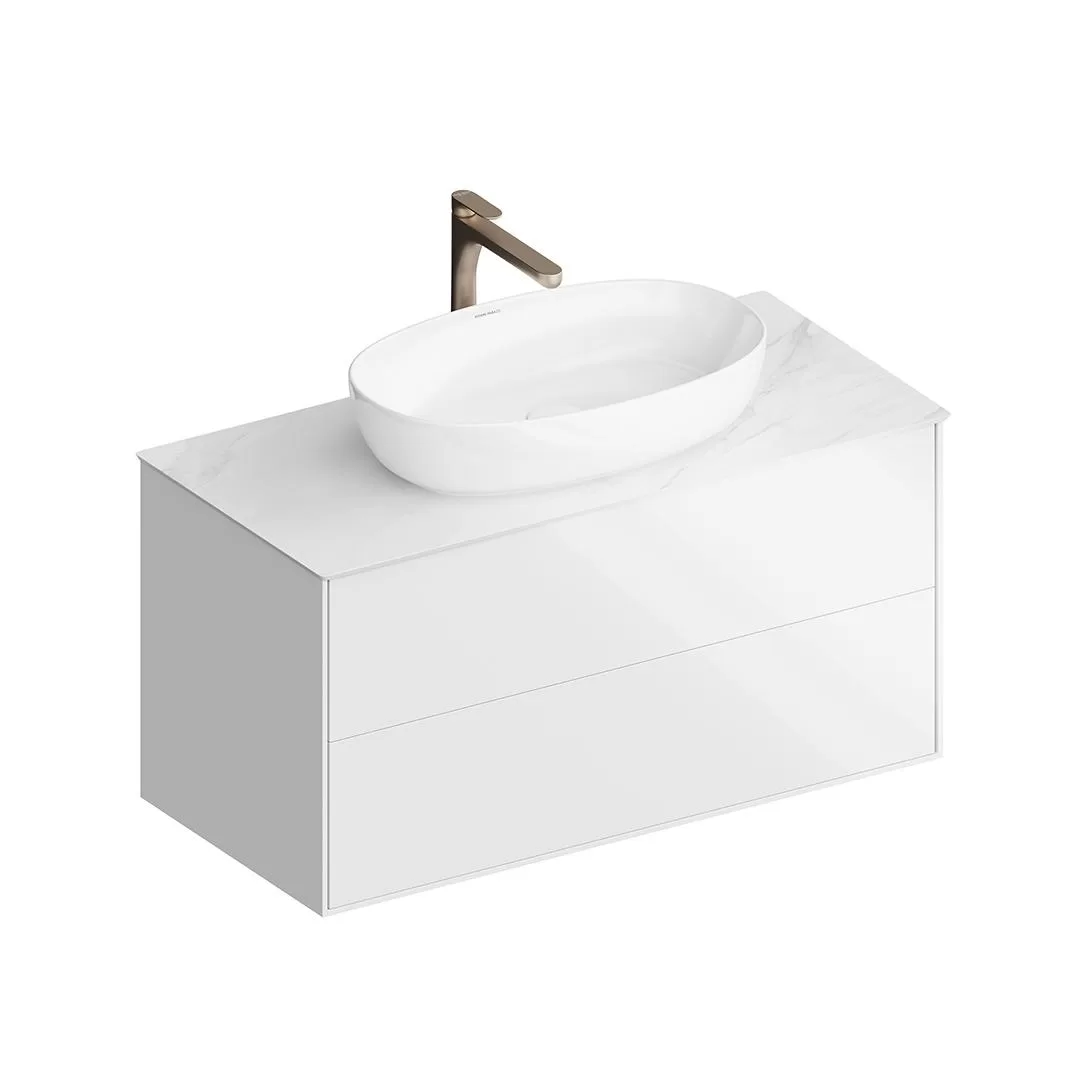Тумба PLAZA Modern подвесная 100 белый 2 ящика PLB.M.100.2\WHT